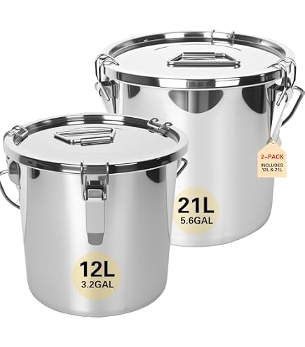 Amazon.com: Nalison 21L/5.6GAL and 12L/3.2GAL Stainless Steel